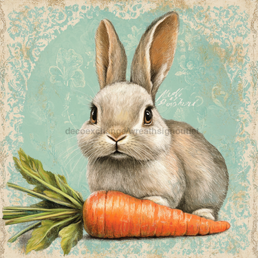 Easter Rabbit Sign, DCO-13270, Sign For Wreath, 10x10